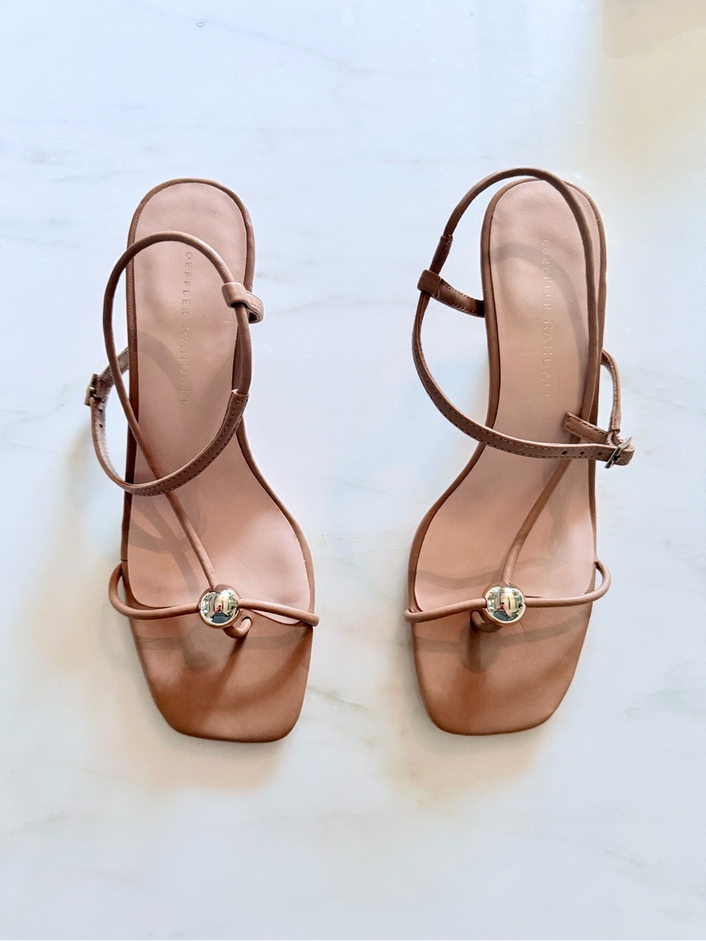 Loeffler Randall Nude/Tan Strappy Sandals- NEVER WORN